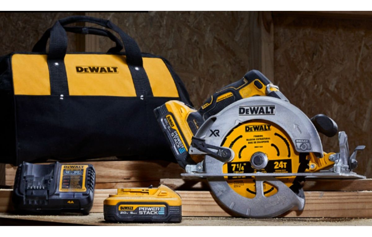 Sierra Circular Inalámbrica 7-1/4 2 Baterías Y Bolso Dewalt - Imagen 2