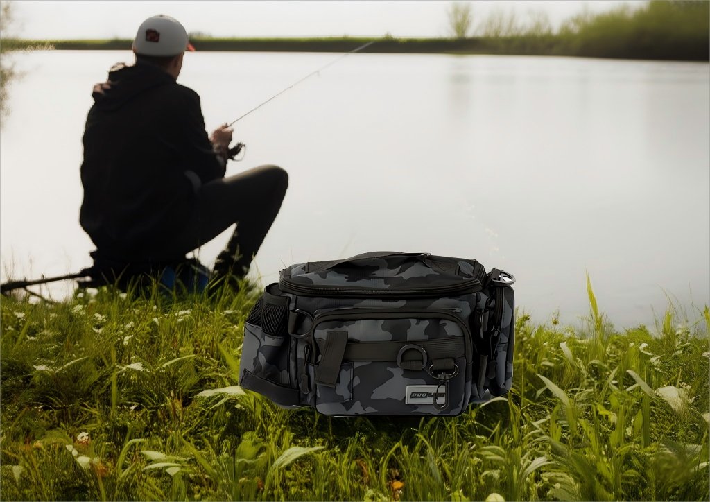 Bolso De Pesca Camuflaje Oscuro Proline - Imagen 4