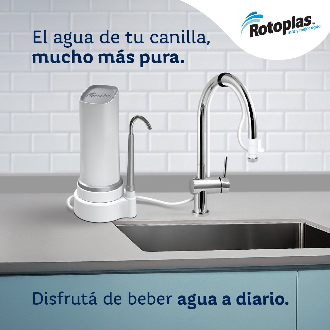 Filtro Purificador De Agua Rotoplas Sobre Mesada Max Blanco Red Domiciliaria - Imagen 4