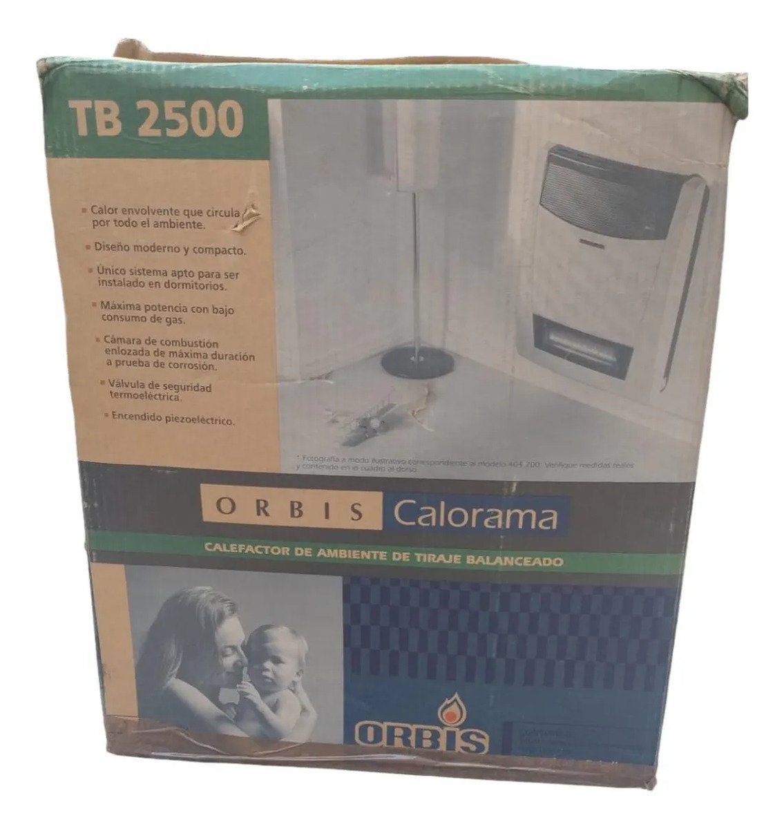Calefactor Orbis Calorama Tb2500 Tiro Balanceado 2500 Kcal/h Blanco - Imagen 7
