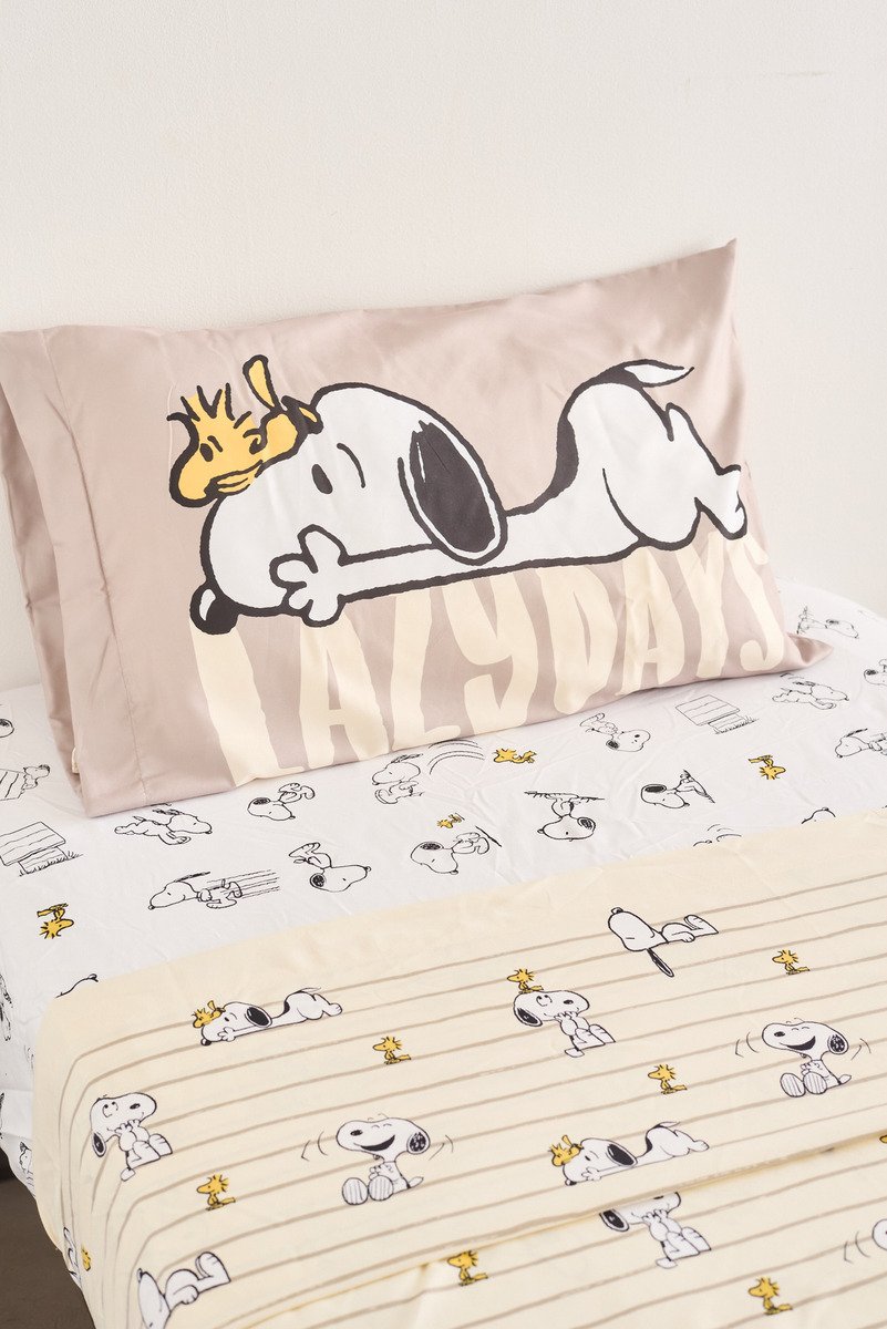 Juego De Sábanas 1 1/2 Plus Snoopy Piñata Beige Snoopy - Imagen 5