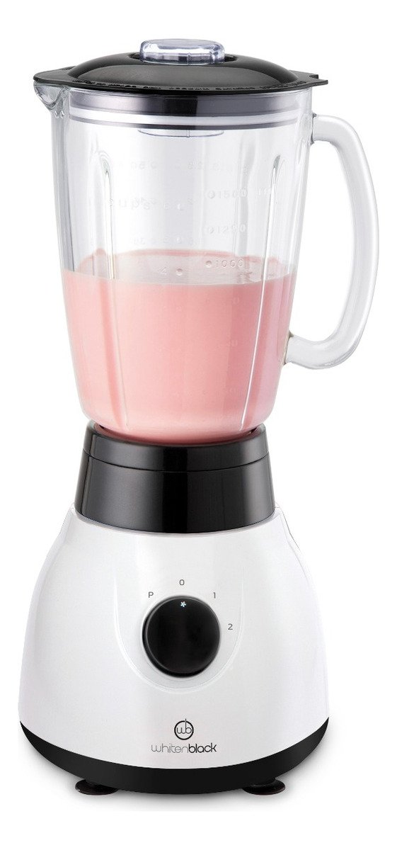 Licuadora Whitenblack By Liliana Jarra De Vidrio 1.5lts 850w Color Blanco - Imagen 2
