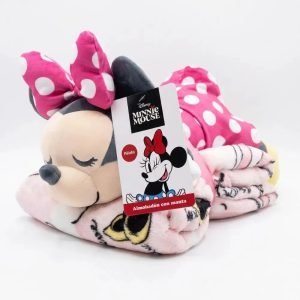Manta Infantil Con Almohadón Minnie Rosa Minnie Rosa