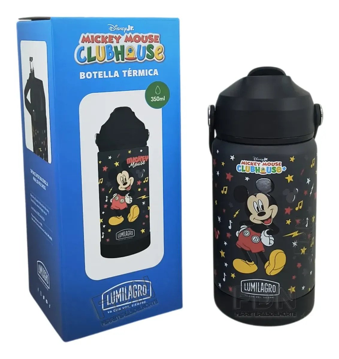 Botella Térmica Acero Lumilagro Disney 350ml Mickey Negro - Imagen 3