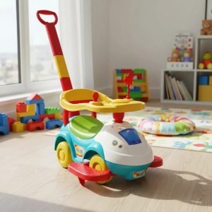 Andador Bebes 2 En 1 Con Barra De Arrastre Maxi Top Rondi Color Celeste