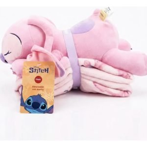 Manta Infantil Con Almohadón Stitch Rosa Stitch Rosa Rosa