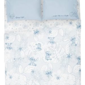 Juego Sabana Queen Size 180 H Piñata 160 X 200 X 30 Cm Diseño Stitch Celeste