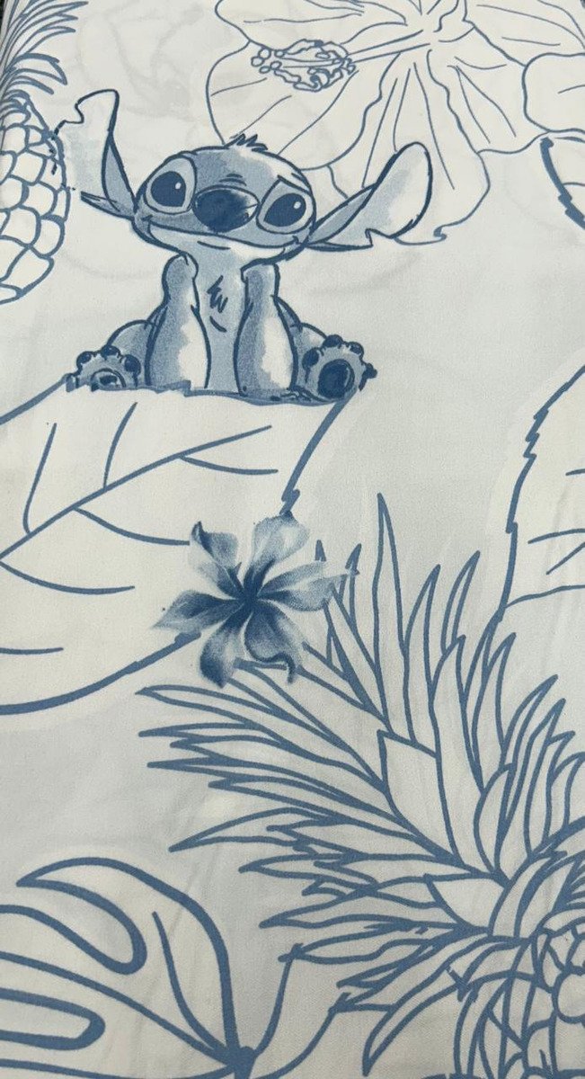 Juego Sabana Queen Size 180 H Piñata 160 X 200 X 30 Cm Diseño Stitch Celeste - Imagen 4