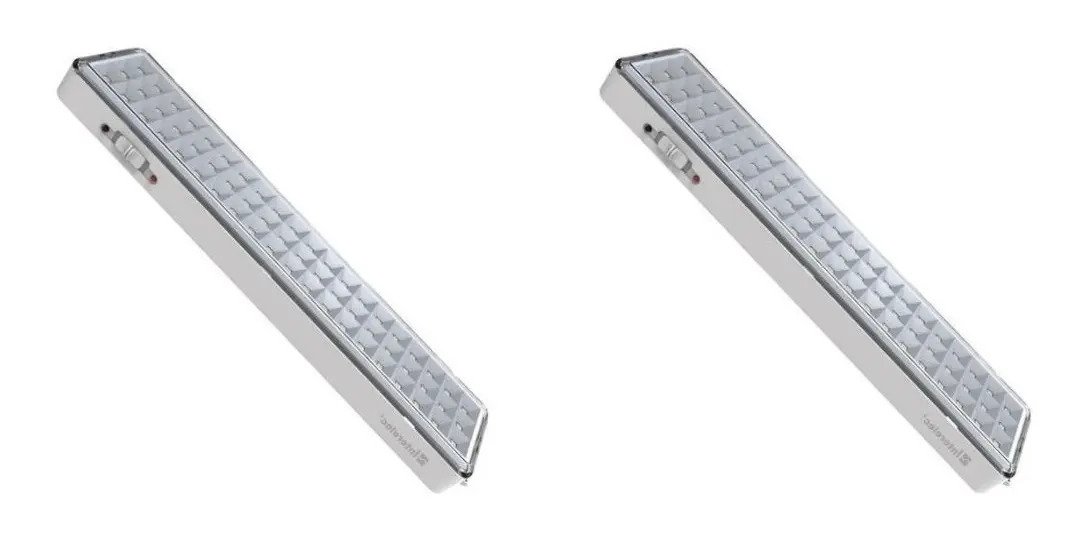 Interelec 404751 Luz De Emergencia Recargable 60 Leds Bateria Litio Color Blanco - Imagen 2