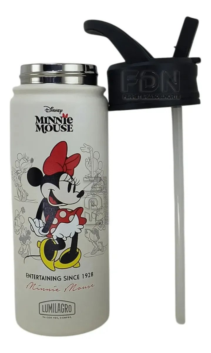 Botella Termica Acero Lumilagro Disney Minnie 530ml Blanco - Imagen 2