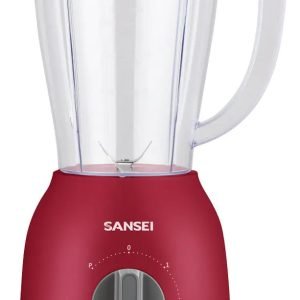 Licuadora De Vaso Sansei 1.5l 500w 2 Velocidades Rojo
