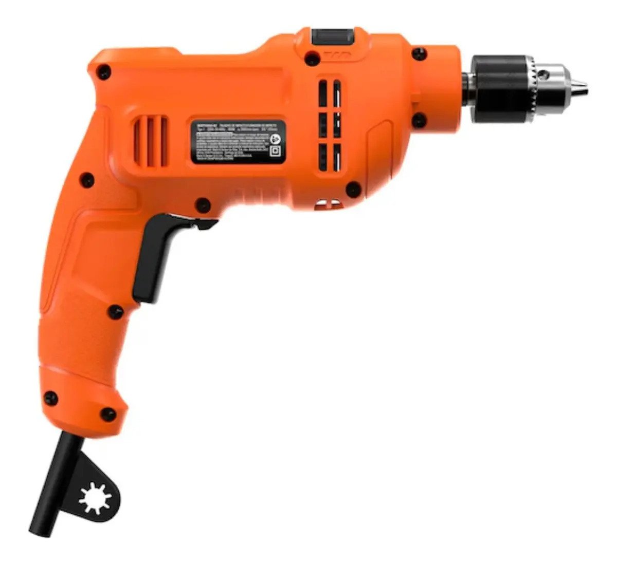 Taladro Percutor Black+decker Bed710450ar Compacto 450w 10mm Naranja - Imagen 2