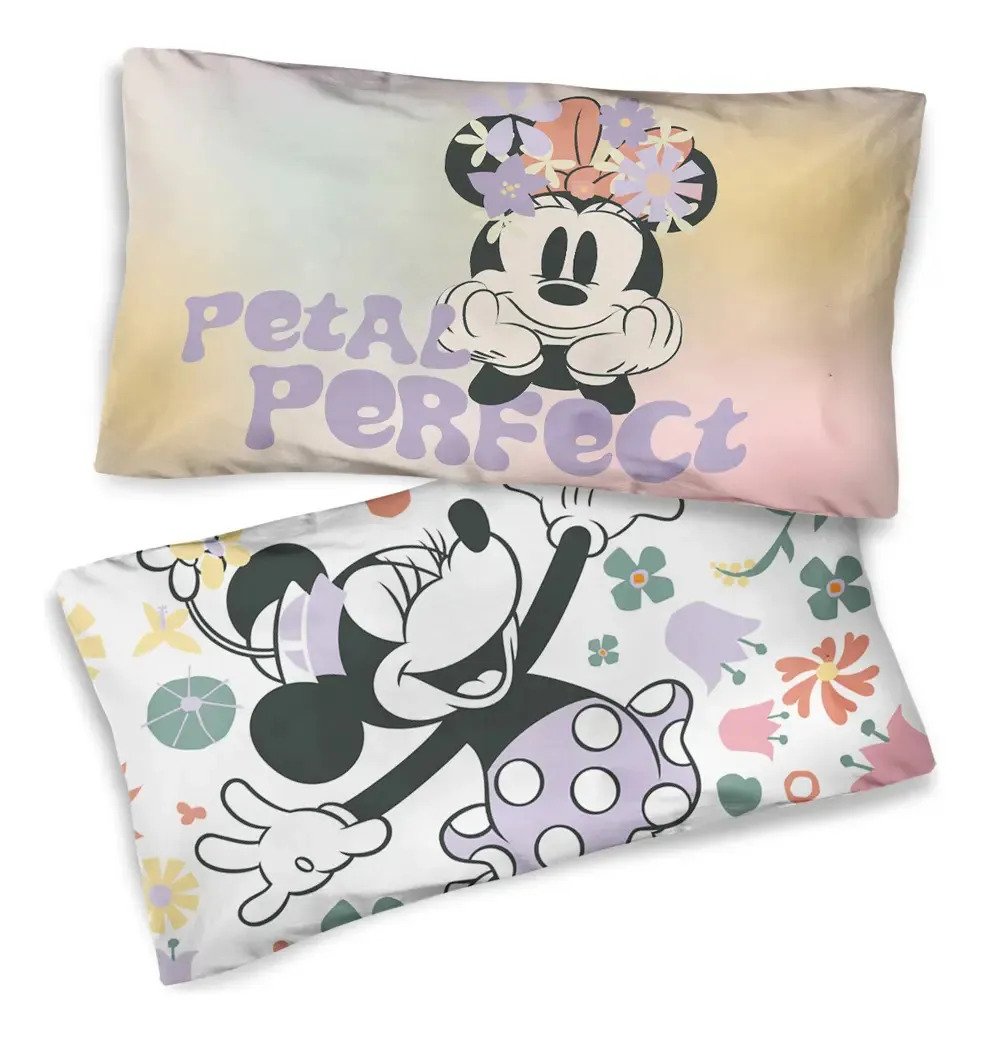 Juego De Sábanas 1 1/2 Plaza Minnie Piñata-disney- Rosa Claro Minnie Mouse Multicolor Estampado - Imagen 3