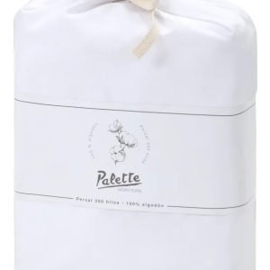Juego De Sábanas Palette Ivory Pura Twin Size 100% Algodón Blanco Liso Ivory