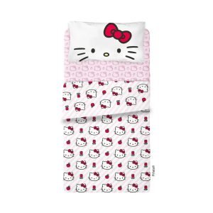 Juego De Sábanas Twin 1 Plaza Piñata Para Colchón De 100 X 190 Cm Diseño Hello Kitty Liso