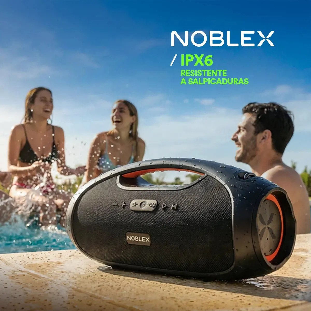Parlante Portatil Noblex Psb2000p Bluetooth Luces Rgb Negro - Imagen 10