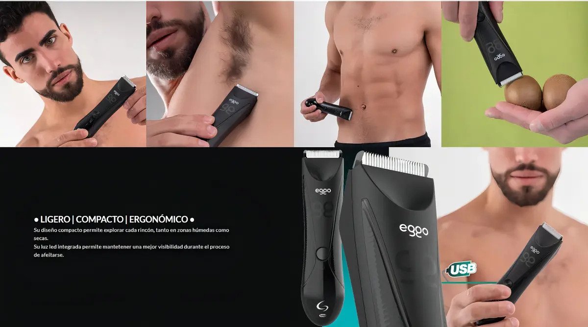 Cortadora De Cabello Depiladora Corporal Gama Italy Gt Eggo - Para Zonas Intimas Negro - Imagen 5
