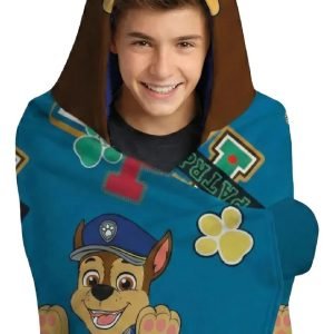 Manta Con Capucha Paw Patrol - Chase - Piñata Estampado Paw Patrol (chase) 410 G Azul