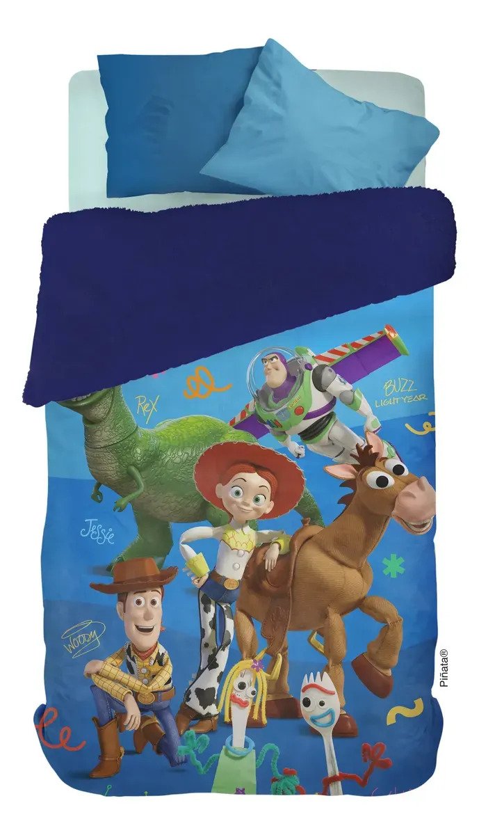 Frazada Corderito Toy Story - Piñata Toy Story 400 G Azul - Imagen 3
