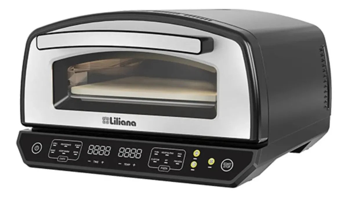 Horno Eléctrico Liliana Aao918 2 En 1 Fastpizza Negro