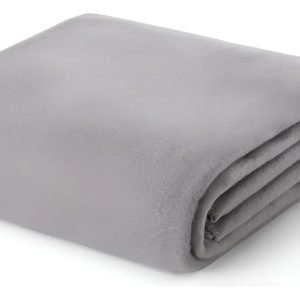 Frazada De Polar Lisa Cronos 1 1/2 Plaza Color Gris Medio Alcoyana Liso 670 G