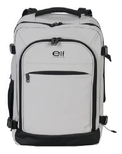 Mochila Elf Viajera 38 Llts 48 X 33 X 24 Cm Engomada Gris Lisa