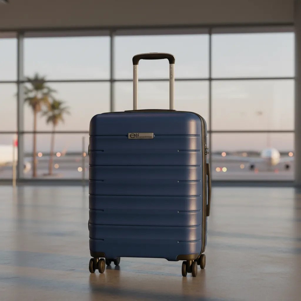 Valija Rígida Elf Modelo 3430/24 Azul Tamaño Mediano 66 Cm Azul Valija 24 3420/24a