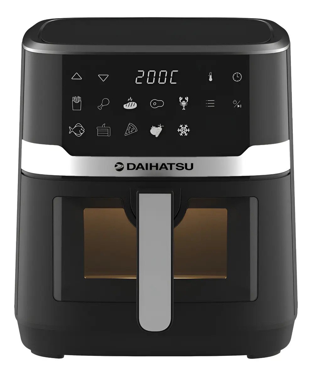 Freidora De Aire Digital 1700w 6.5l Daihatsu 10 Funciones Color Negro