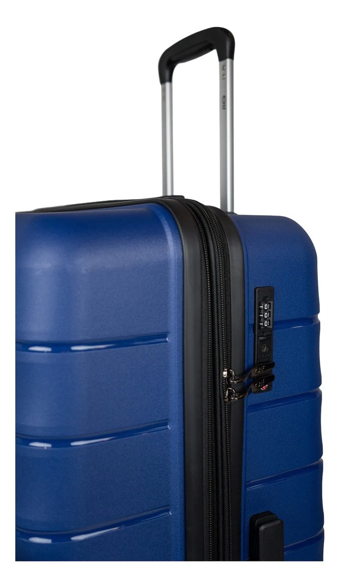 Valija Rígida Elf Modelo 3430/24 Azul Tamaño Mediano 66 Cm Azul Valija 24 3420/24a - Imagen 4
