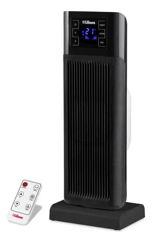 Calefactor Torre Con Forzador Controlhot Liliana Tf150 Negro
