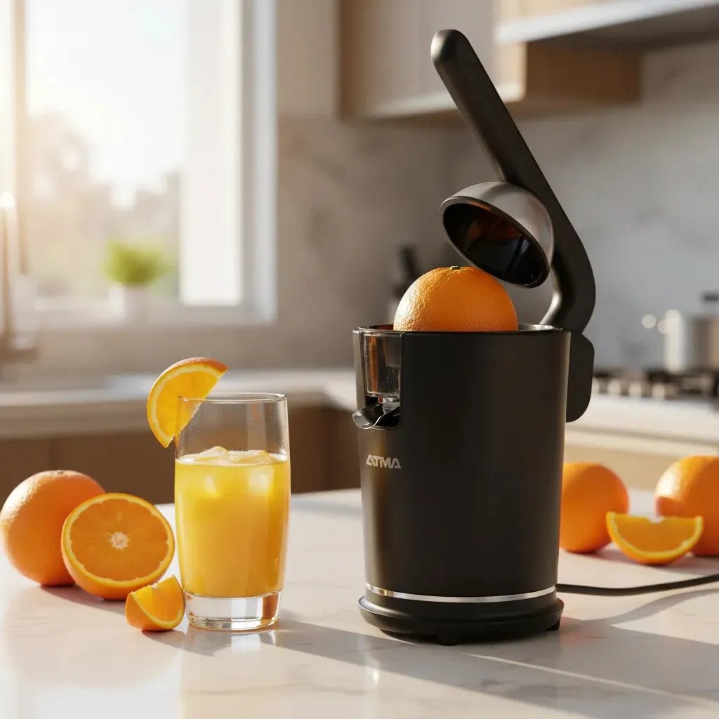 Exprimidor De Jugo Eléctrico Atma 100w Negro 50hz 50 Hz - Imagen 4