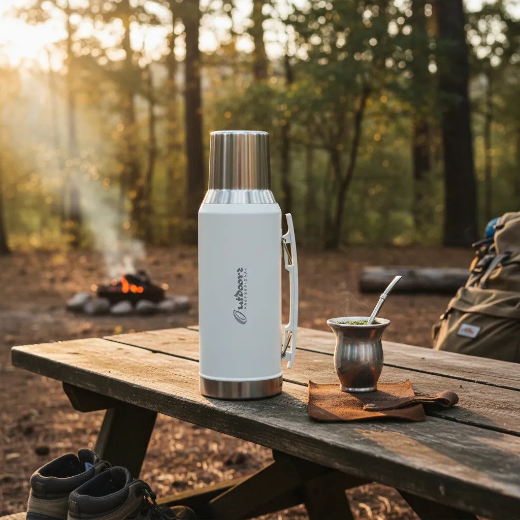 Termo 1l Acero Inoxidable Outdoors Professional Color Blanco