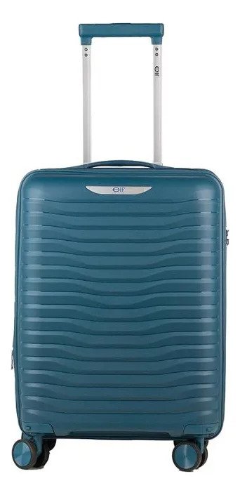 Valija Elf 9600/20 Cabina Polipropil 4 Ruedas360° Cerradura Azul Lisa - Imagen 3