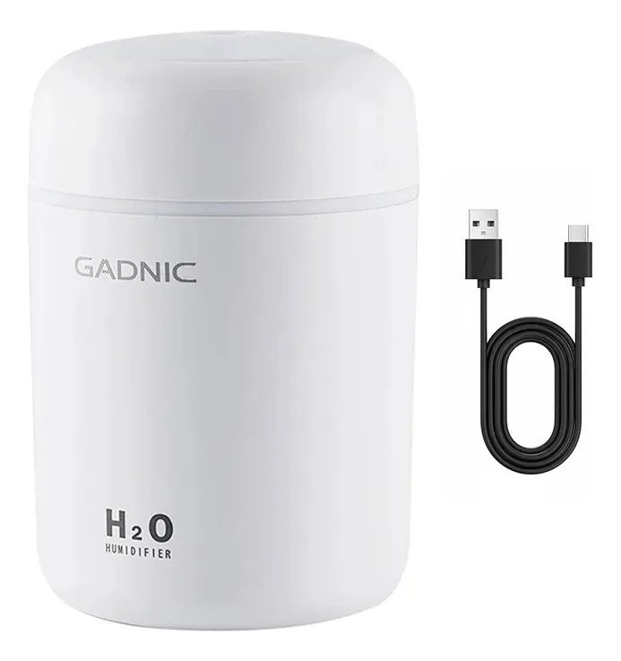 Humificador Gadnic Difusor Aromatico 300ml 2w Luz Led Usb Filtro 10cm Abs Pp Blanco - Imagen 6