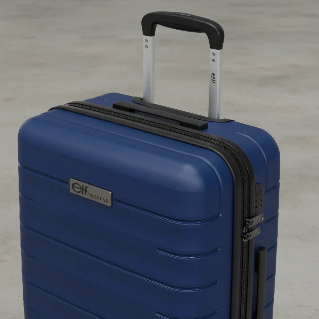 Valija Rígida Elf Modelo 3430/24 Azul Tamaño Mediano 66 Cm Azul Valija 24 3420/24a - Imagen 6