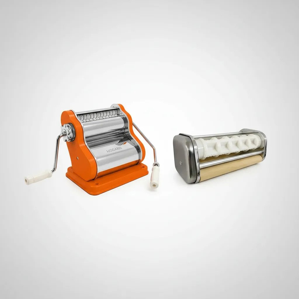 Fabricadora De Pastas Familiar + Raviolero Hogaris Patanova Naranja