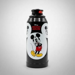 Termo Lumilagro 1 Lts Mickey Botella Vidrio Lisencia Disney Negro