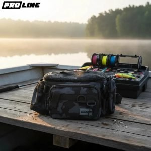Bolso De Pesca Camuflaje Oscuro Proline