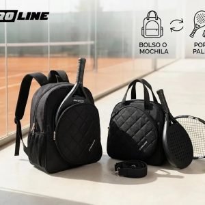 Bolso Mochila Porta Paleta Tenis Padel Correa Ajustable Proline Negro