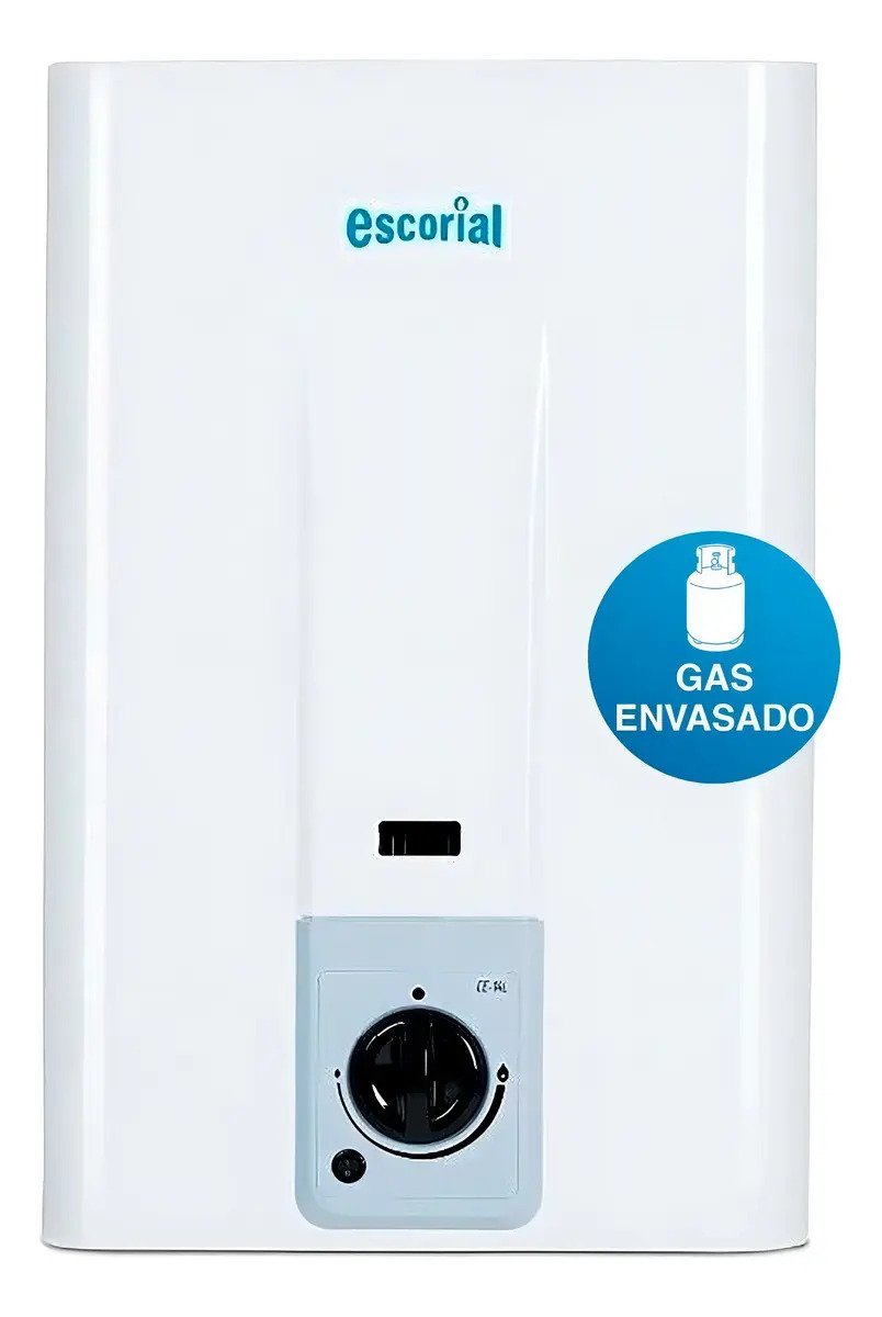 Calefón A Gas Escorial Gas Envasado Sin Llama Ce-14l Blanco Tipo De Gas Glp - Imagen 2
