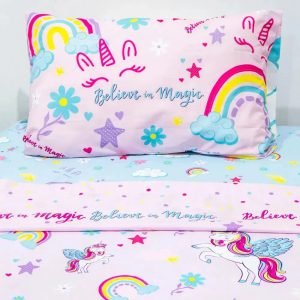 Juego Sabanas Piñata Infantiles 1 1/2 Plazas Ultrasoft Nene Diseño De La Tela Unis 6 Rosa