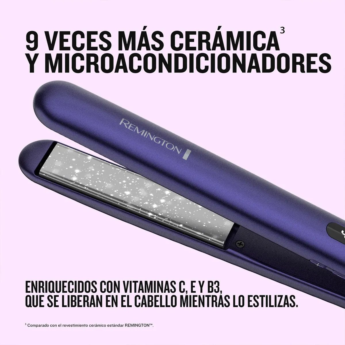 Planchita Alisadora De Pelo Remington Gloss S9350 Violeta - Imagen 6