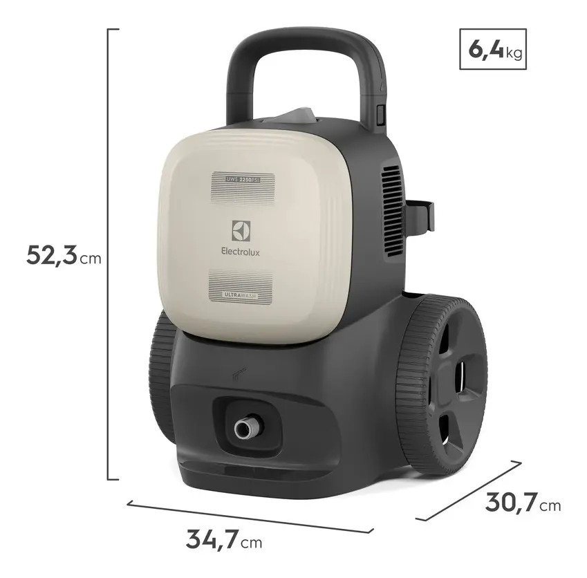 Hidrolavadora Eléctrica Electrolux Ultra Wash Uws2250 Crema De 1800w Con 2250bar De Presión Máxima 60hz 60 Hz - Imagen 6