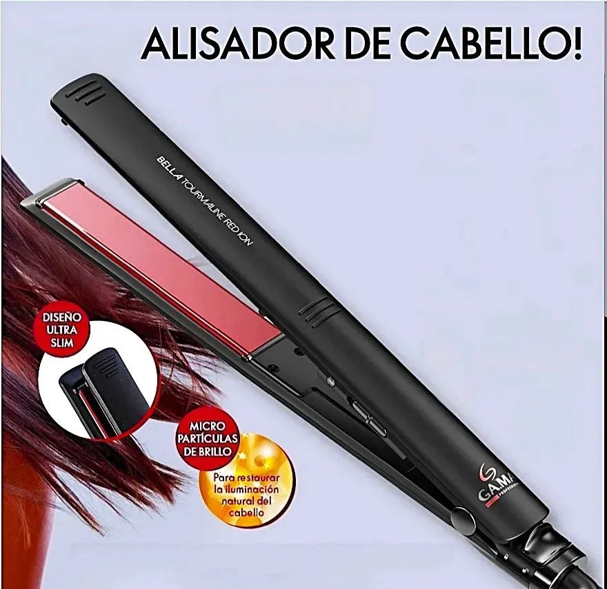 Planchita De Pelo Gama Elegance Bella Led Tourmaline Ion Color Negro - Imagen 7