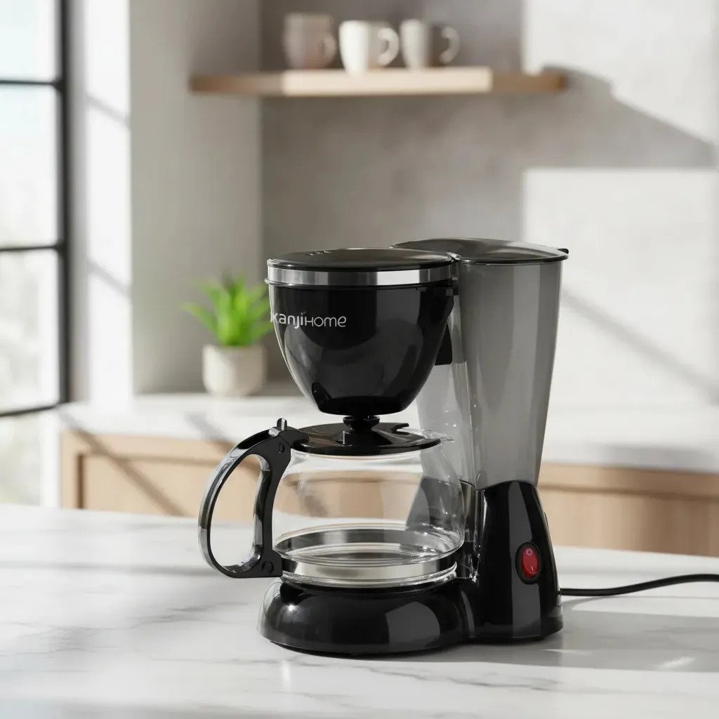 Cafetera Electrica De Filtro 12 Tazas Café Desayuno Color Negro