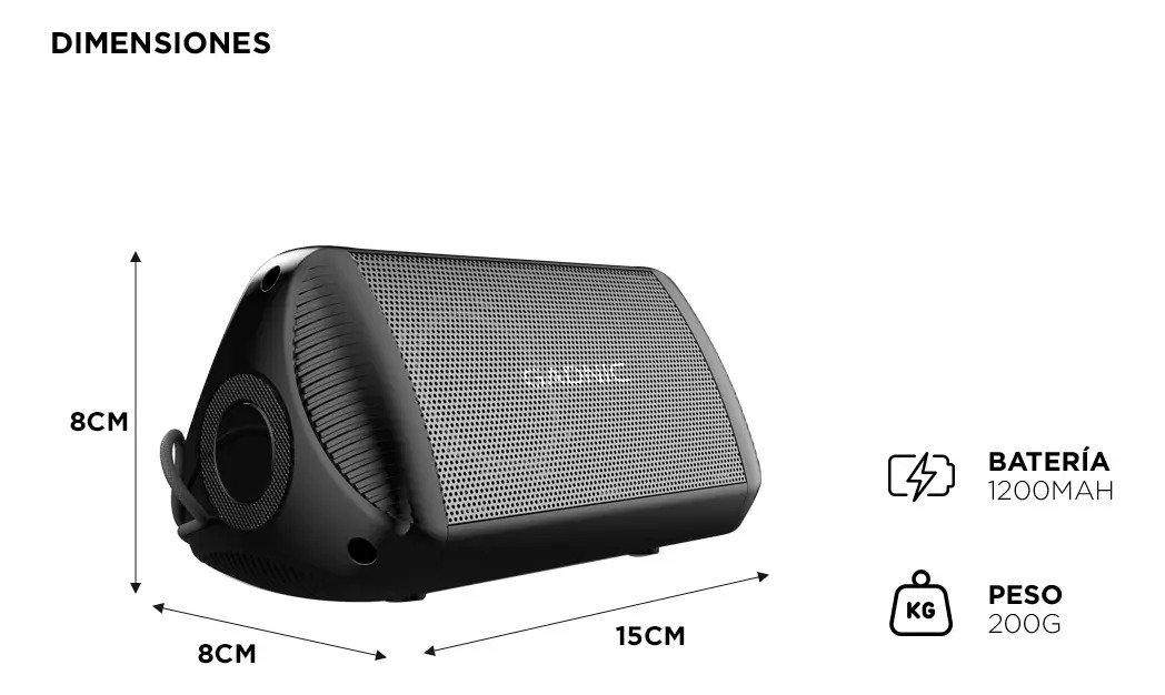 Parlante Gadnic S55 Portátil Con Bluetooth Color Negro Negro - Imagen 5