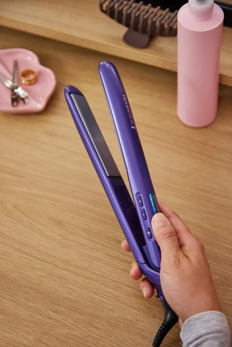 Planchita Alisadora De Pelo Remington Gloss S9350 Violeta - Imagen 11
