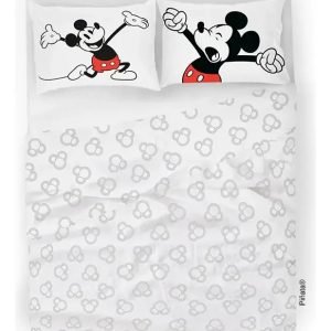 Juego Sabana Queen Size 180 H Piñata 160 X 200 X 30 Cm Color Mickey White