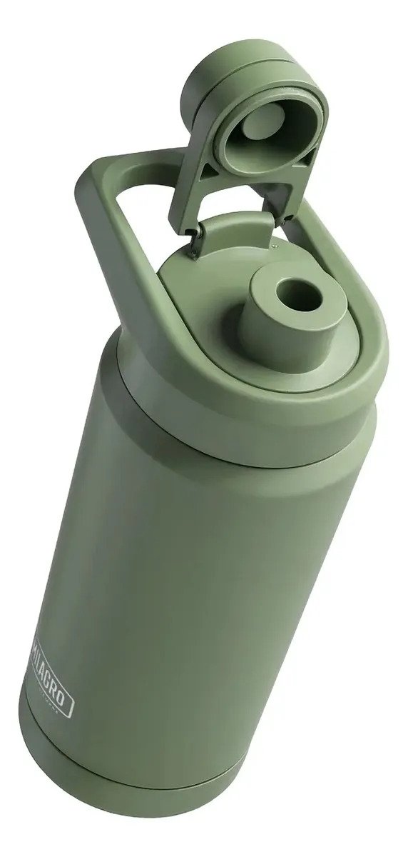 Botella Térmica Lumilagro Tapón Roscado Color Verde Musgo - Imagen 3