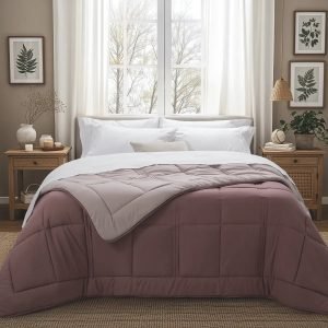 Acolchado Liso Alcoyana Estudio Croma Color 1 1/2 Plaza Twin Color Merlot